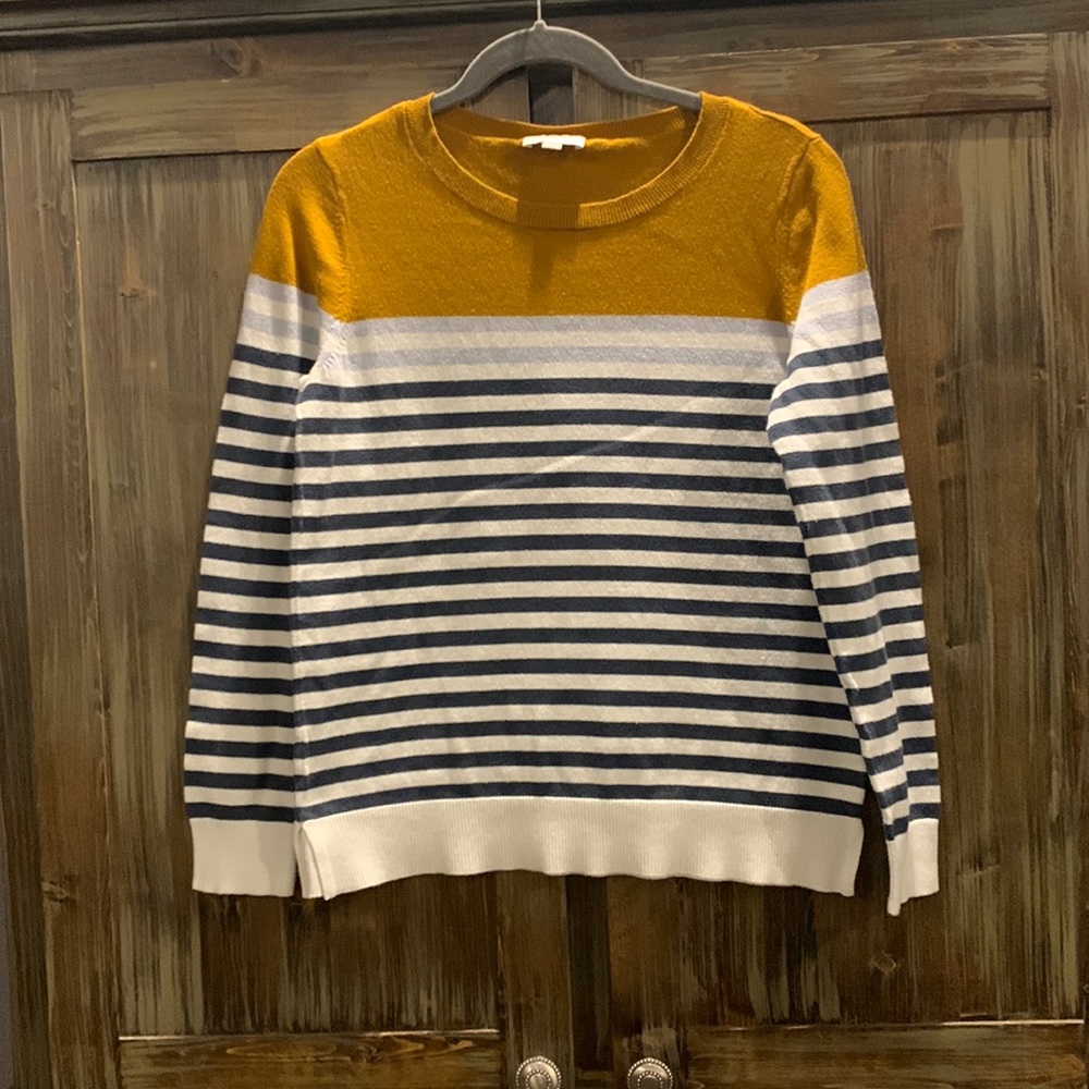Loft Striped Sweater, Size Medium